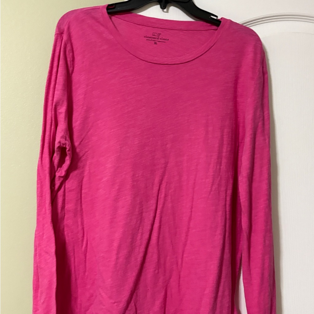Vineyard Vines Women's Vibrant Pink Long Sleeve Tee